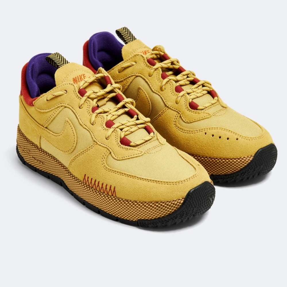 Nike Airforce 1 Wild Sneakers, Wheat gold/Rugged Orange, Women's 7.5